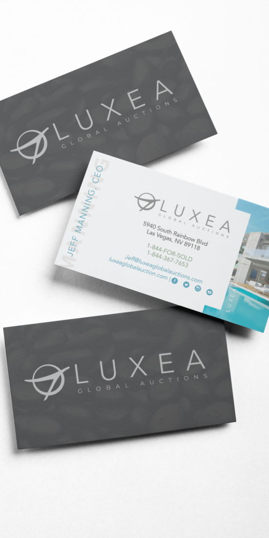 Luxea Global Auctions Business Cards