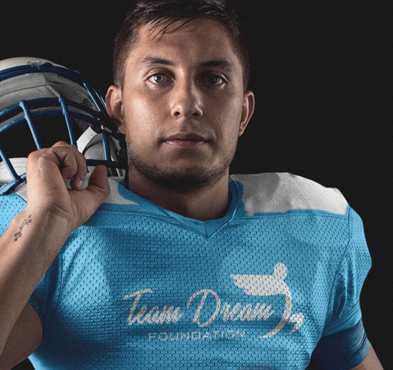 Team Dream Football player with team dream jersey