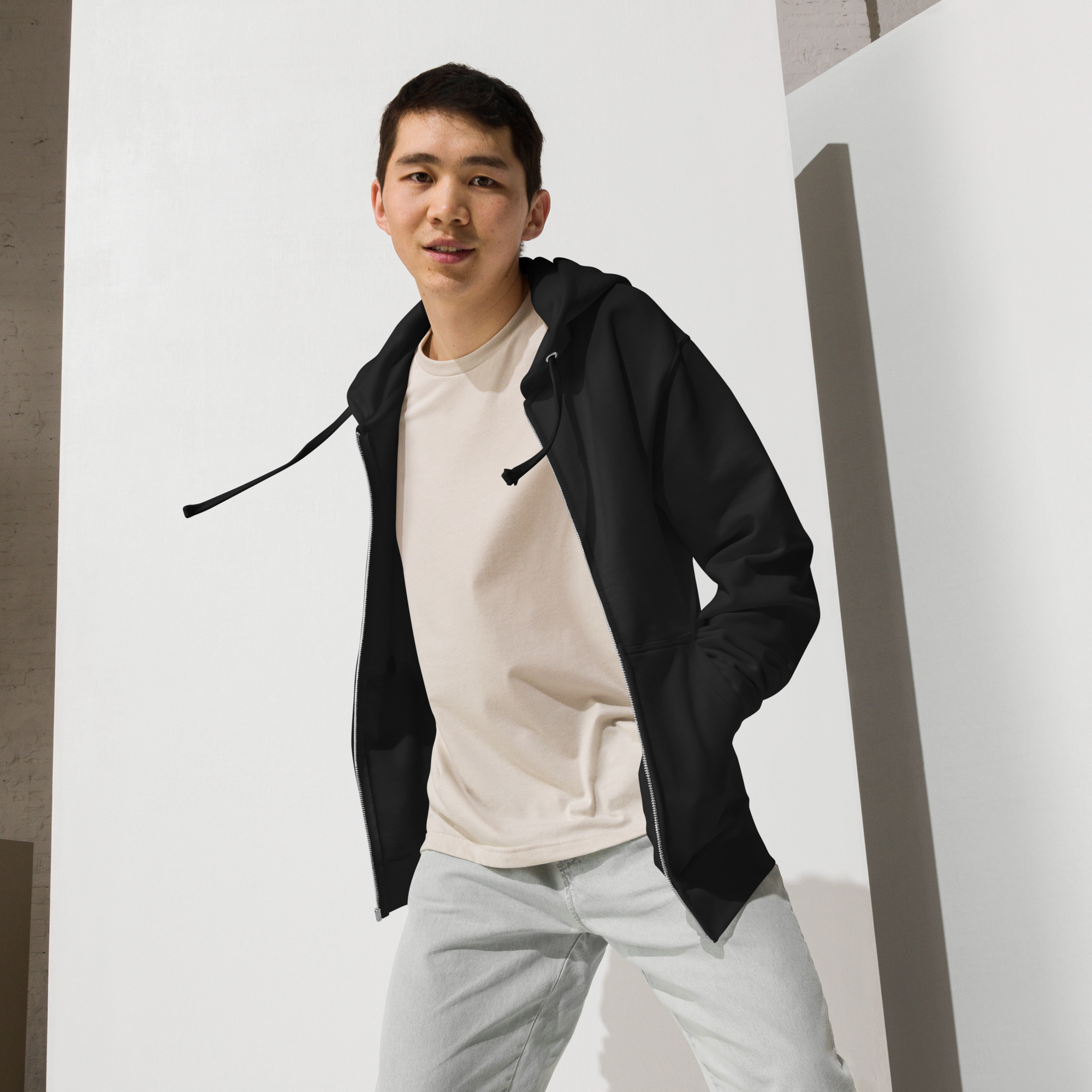 DOE Unisex fleece zip up hoodie - Image 4